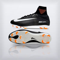 Tachos Mercurial Superfly 5 Elite FG Negro Naranja, vista 3 — X Cleats MX
