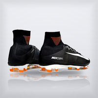 Tachos Mercurial Superfly 5 Elite FG Negro Naranja, vista 4 — X Cleats MX