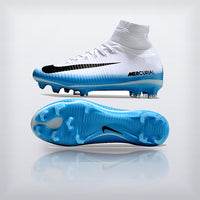 Tachos Mercurial Superfly 5 Elite FG Azul Cielo Blanco, vista 2 — X Cleats MX
