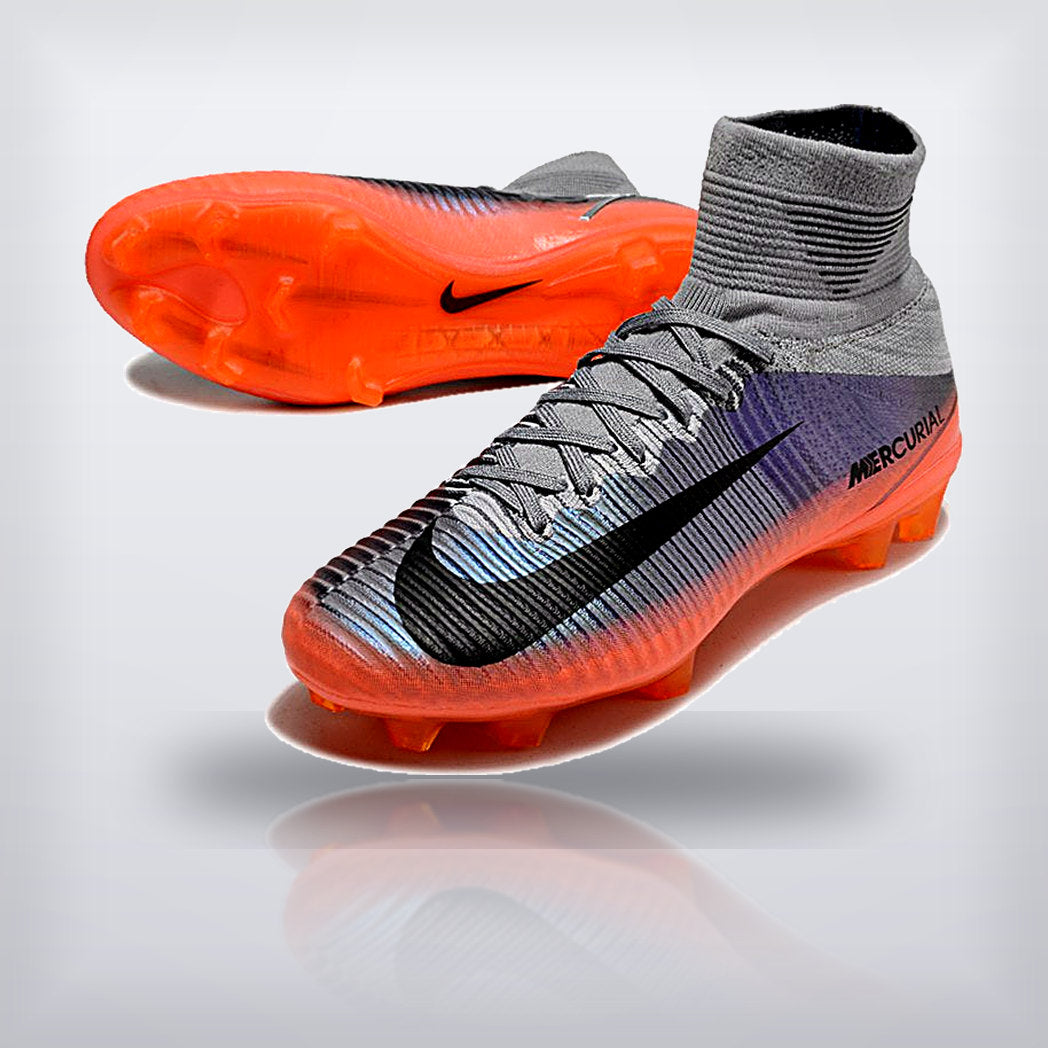 Tachos Mercurial Superfly 5 Elite FG Gris Naranja — X Cleats MX