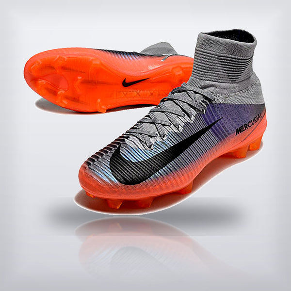 Tachos Mercurial Superfly 5 Elite FG Gris Naranja — X Cleats MX