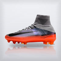 Tachos Mercurial Superfly 5 Elite FG Gris Naranja, vista 4 — X Cleats MX