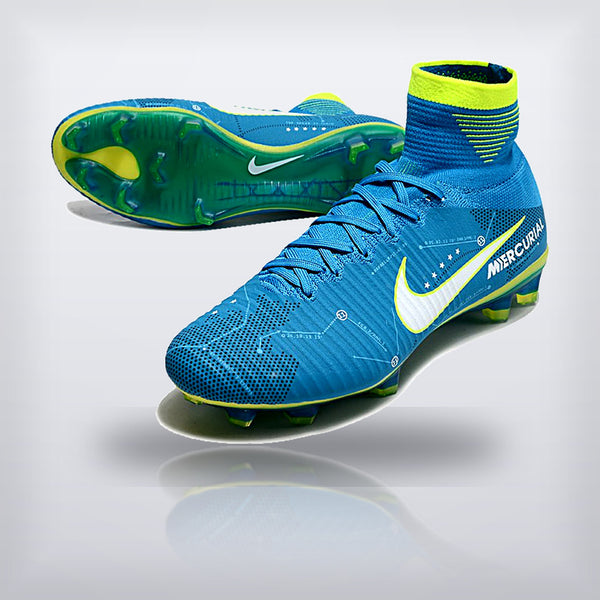 Tachos Mercurial Superfly 5 Elite FG Azul Verde — X Cleats MX