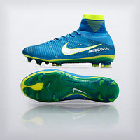 Tachos Mercurial Superfly 5 Elite FG Azul Verde, vista 2 — X Cleats MX