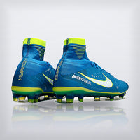 Tachos Mercurial Superfly 5 Elite FG Azul Verde, vista 3 — X Cleats MX