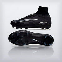 Tachos Mercurial Superfly 5 Elite FG Negro Blanco, vista 3 — X Cleats MX