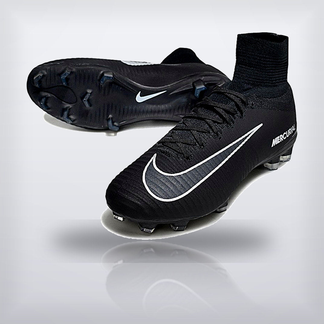 Tachos Mercurial Superfly 5 Elite FG Negro Blanco — X Cleats MX