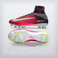 Tachos Mercurial Superfly 5 Elite FG Rosa Volt, vista 3 — X Cleats MX