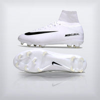 Tachos Mercurial Superfly 5 Elite FG Blanco Total, vista 3 — X Cleats MX