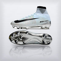Tachos Mercurial Superfly 5 CR7 Elite FG Gris Hielo, vista 3 — X Cleats MX