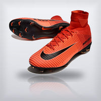 Tachos Mercurial Superfly 5 Elite FG Rojo Naranja, vista 3 — X Cleats MX