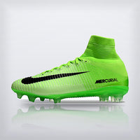 Tachos Mercurial Superfly 5 Elite FG Verde Lima, vista 4 — X Cleats MX
