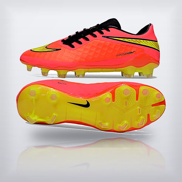 Tachos Hypervenom Elite FG Coral Amarillo — X Cleats MX