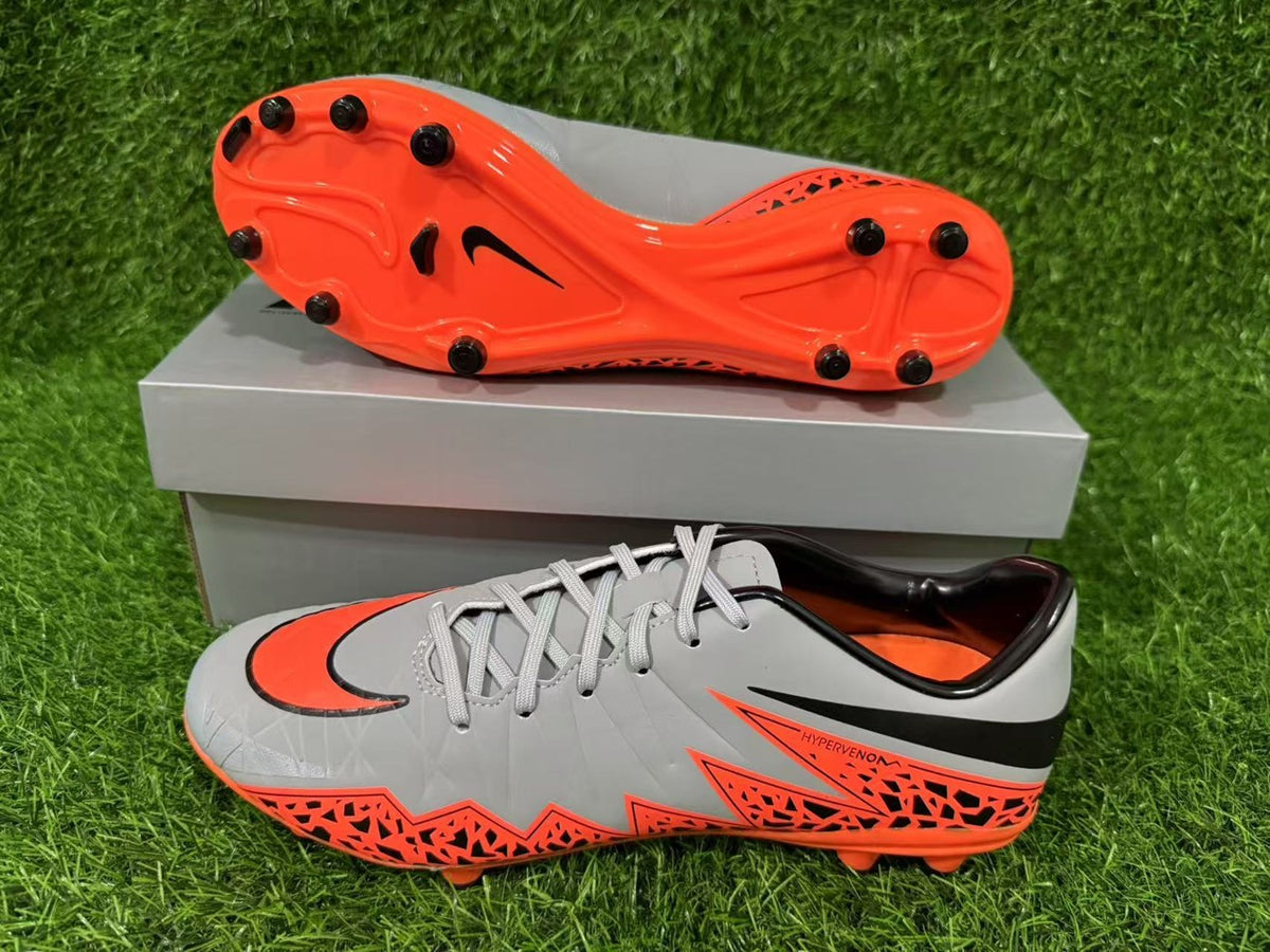Tachos Hypervenom II Elite FG Gris Naranja — X Cleats MX