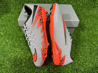Tachos Hypervenom II Elite FG Gris Naranja, vista 2 — X Cleats MX