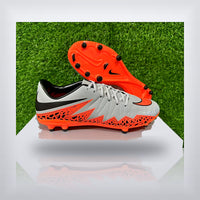 Tachos Hypervenom II Elite FG Gris Naranja, vista 3 — X Cleats MX