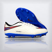 Tachos Hypervenom Elite FG Crema Azul, vista 2 — X Cleats MX