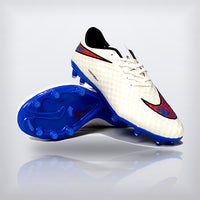 Tachos Hypervenom Elite FG Crema Azul, vista 4 — X Cleats MX