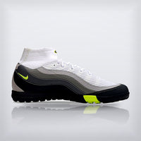 Tachos Air Zoom Mercurial Superfly 10 Elite TF Air Max 95 Blanco Volt, vista 4 — X Cleats MX