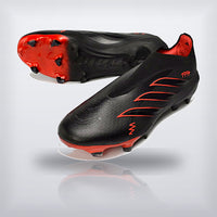 Tachos Predator Elite Laceless FG Negro Rojo, vista 3 — X Cleats MX