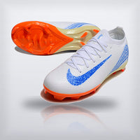 Tachos Jr. Mercurial Vapor 16 FG Blanco Azul, vista 3 — X Cleats MX
