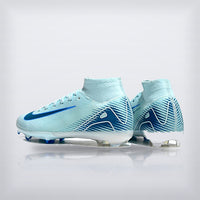 Tachos Jr. Mercurial Superfly 10 FG Azul Cielo, vista 3 — X Cleats MX