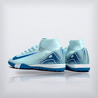 Tachos Jr. Mercurial Superfly 10 TF Azul Cielo, vista 3 — X Cleats MX