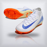 Tachos Jr. Mercurial Superfly 10 FG Blanco Azul, vista 3 — X Cleats MX