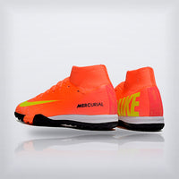 Tachos Jr. Mercurial Superfly 10 TF Coral Negro, vista 3 — X Cleats MX