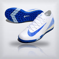 Tachos Jr. Mercurial Vapor 16 TF Blanco Azul, vista 2 — X Cleats MX