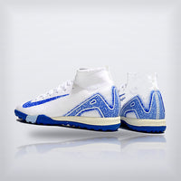 Tachos Jr. Mercurial Superfly 10 TF Blanco Azul, vista 3 — X Cleats MX