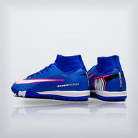 Tachos Jr. Mercurial Superfly 10 TF Azul Rey, vista 3 — X Cleats MX
