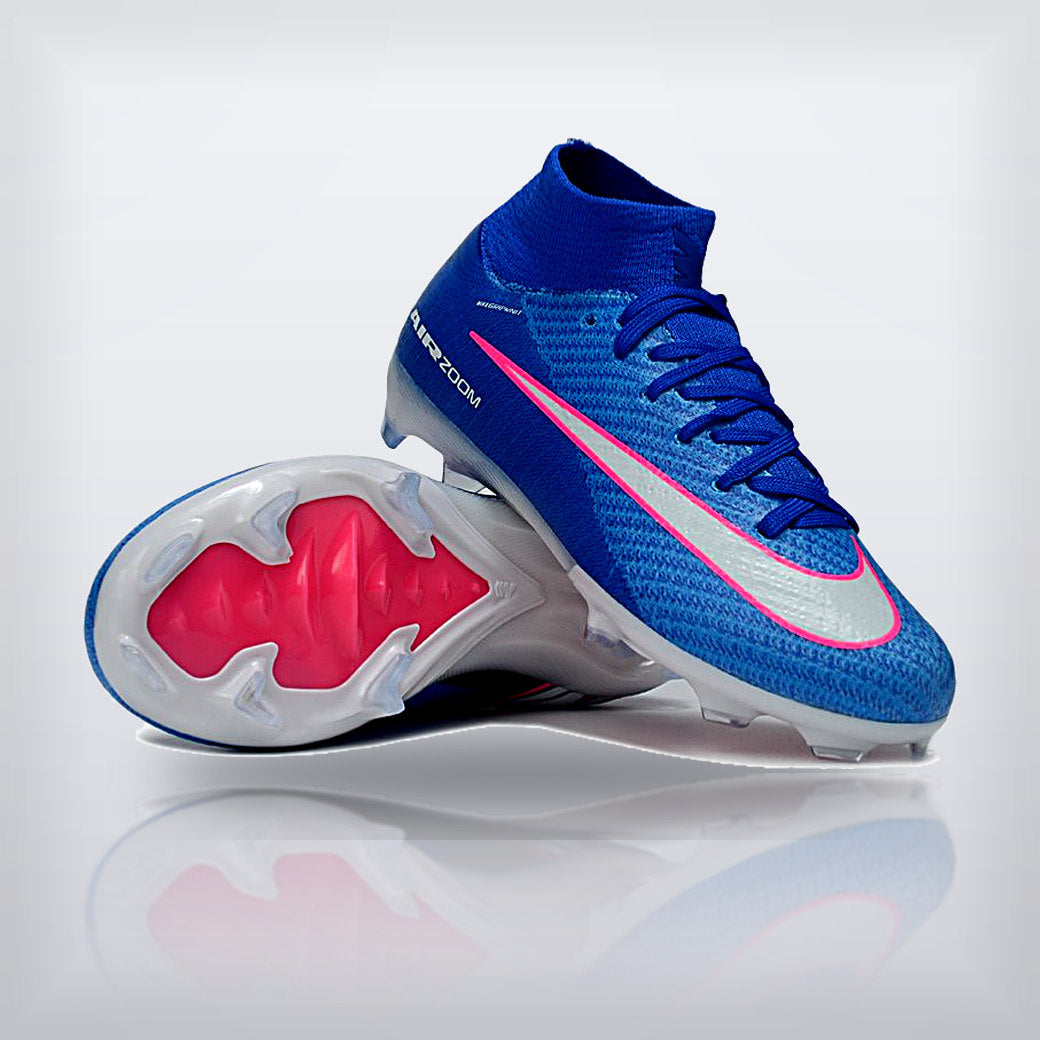 Tachos Jr. Mercurial Superfly 10 FG Azul Rey — X Cleats MX