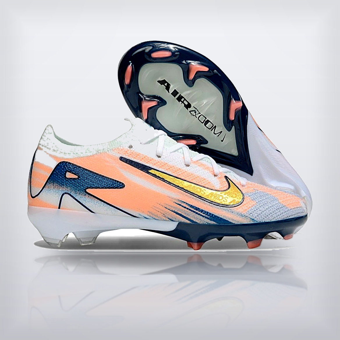 Tachos Jr. Mercurial Vapor 16 FG Blanco Coral — X Cleats MX