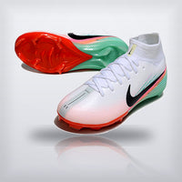 Tachos Jr. Mercurial Superfly 10 FG Blanco Menta — X Cleats MX