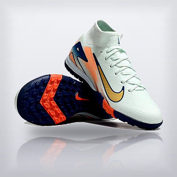 Tachos Jr. Mercurial Superfly 10 TF Blanco Naranja — X Cleats MX