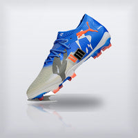 Tachos Future 9 Ultimate Low FG Azul Naranja, vista 4 — X Cleats MX