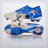 Tachos Future 9 Ultimate Low FG Azul Naranja, vista 5 — X Cleats MX