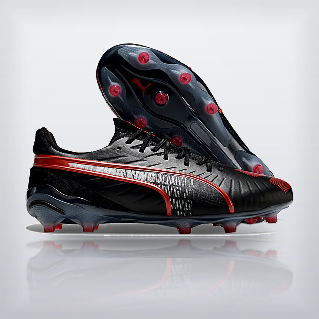 Tachos King Ultimate FG Negro Rojo — X Cleats MX