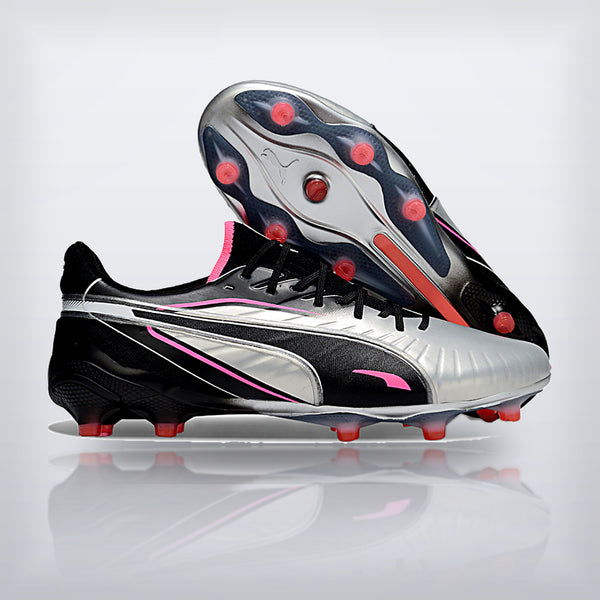 Tachos King Ultimate FG Negro Plata Rosa — X Cleats MX
