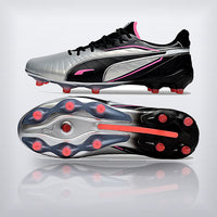 Tachos King Ultimate FG Negro Plata Rosa, vista 2 — X Cleats MX