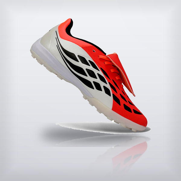 Tachos Predator Elite Fold-Over Tongue TF Blanco Negro Rojo Solar — X Cleats MX