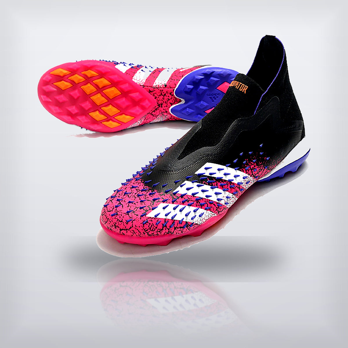 Tachos Predator Freak+ TF Rosa Morado — X Cleats MX