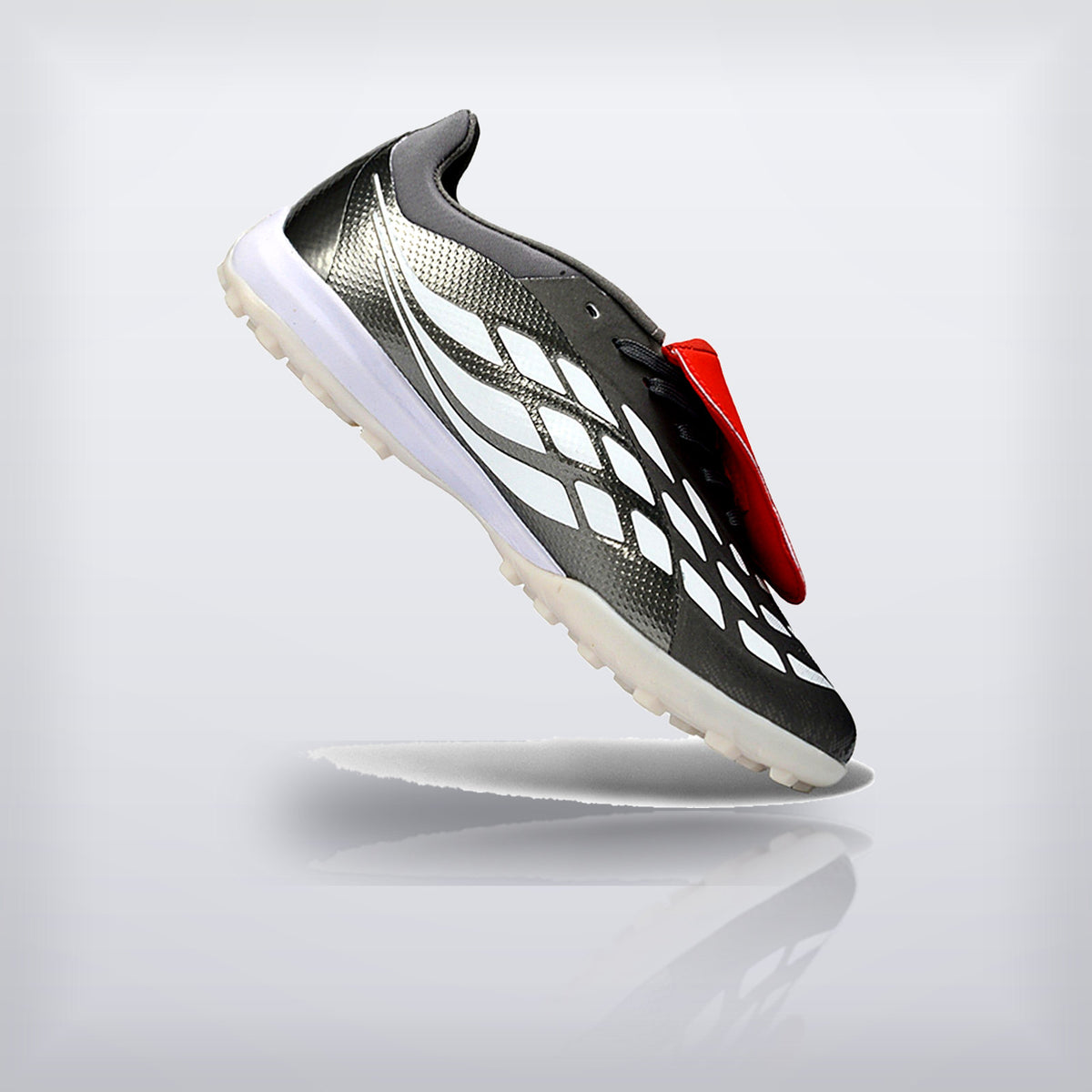 Tachos Predator Elite Fold-Over Tongue TF Negro Plata — X Cleats MX