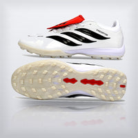 Tachos Predator Elite Fold-Over Tongue TF Blanco Negro Rojo, vista 6 — X Cleats MX