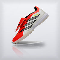 Tachos Predator Elite Fold-Over Tongue TF Blanco Negro Rojo Solar, vista 2 — X Cleats MX