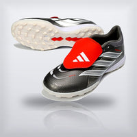 Tachos Predator Elite Fold-Over Tongue TF Negro Plata, vista 4 — X Cleats MX