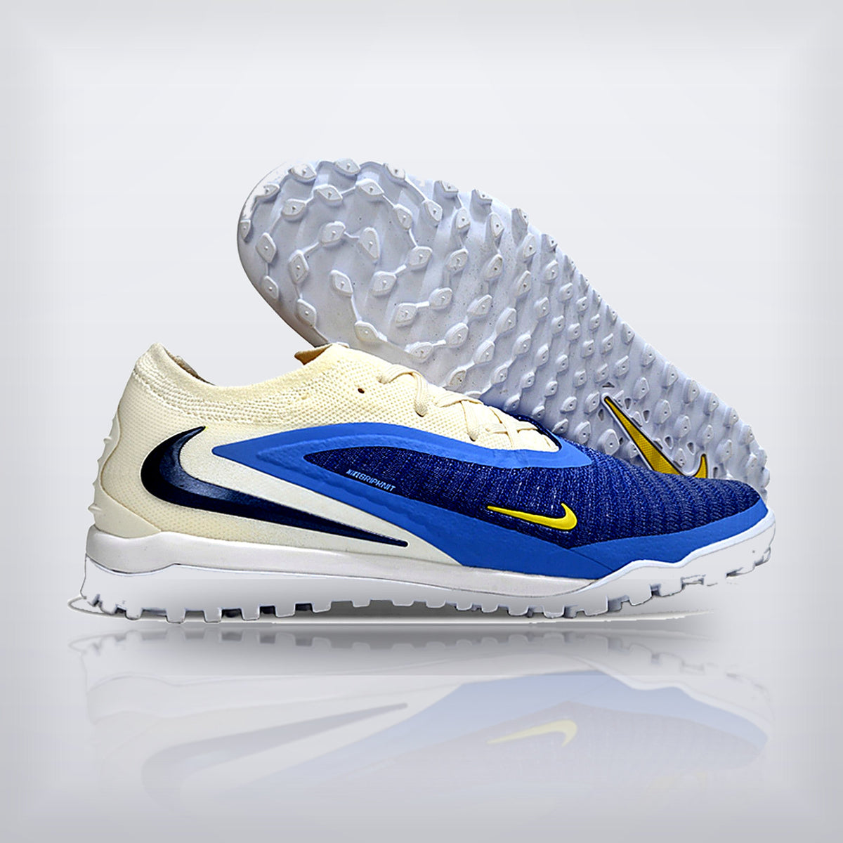 Tachos Phantom GX II Elite TF Crema Azul Rey — X Cleats MX