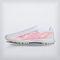 Tachos F50 Hyperfast Elite Laceless TF Blanco Total, vista 3 — X Cleats MX