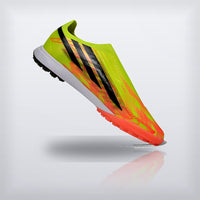 Tachos F50 Hyperfast Elite Laceless TF Volt Coral, vista 3 — X Cleats MX